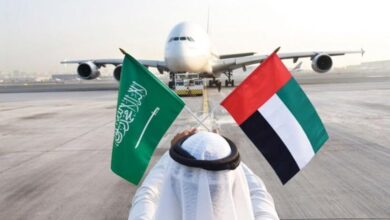 رحلات الطيران بين الإمارات والسعودية