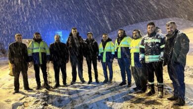 السياح العالقين بسبب الثلوج في إقليم كوردستان