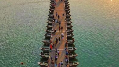 جسر قانتشو العائم القديم