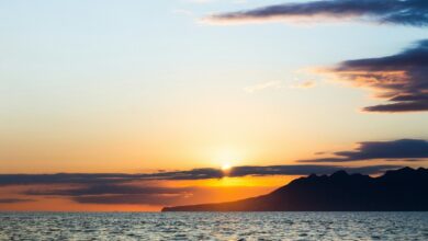 جزيرة ليتل بارير وقت المغيب