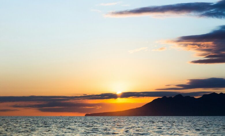 جزيرة ليتل بارير وقت المغيب