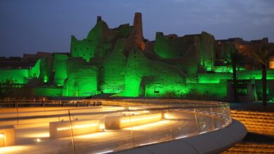 حي الطريف ليلاً داخل الدرعية