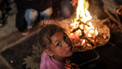 شتاء غزة القارس