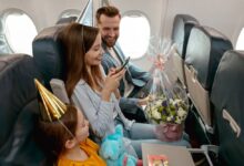 هدوء الطفل على متن الطائرة